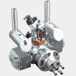Originale DLA 64CC elettrificato avviamento doppio cilindro pesante sollevamento Drone motori EFI CNC In linea aereo modello aereo UAV DIY